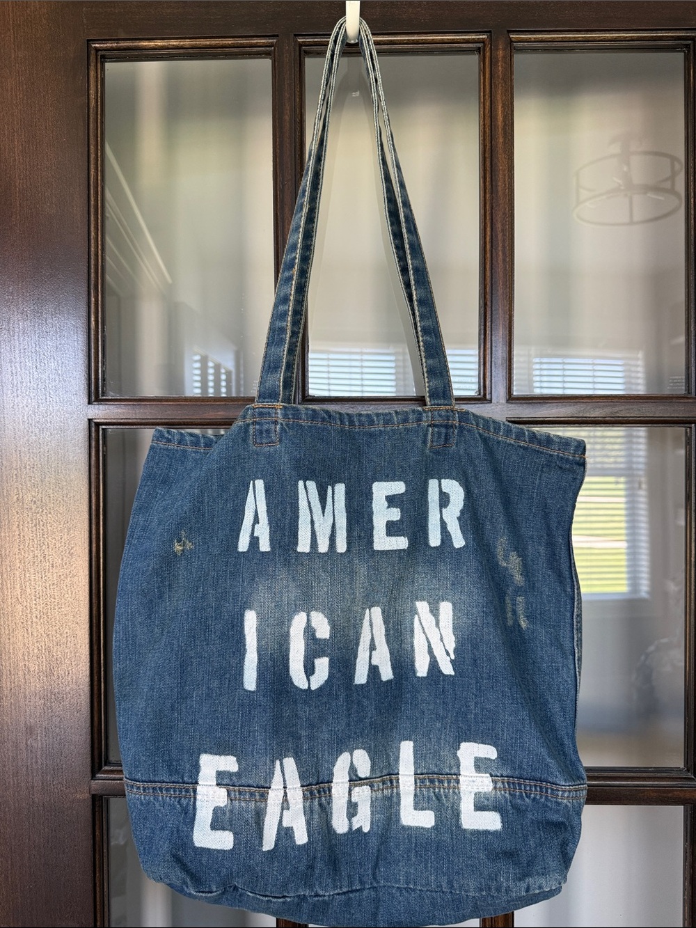 Y2K American Eagle Outfitters Denim Messenger Tote